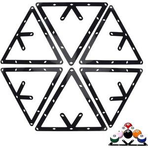6PCS Magic Ball Rack Holder Sheet Billiards Triangle Cue Accessories